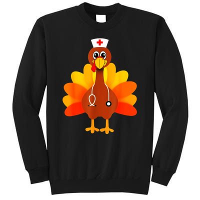 Cute Nurse Thanksgiving Turkey Sweatshirt