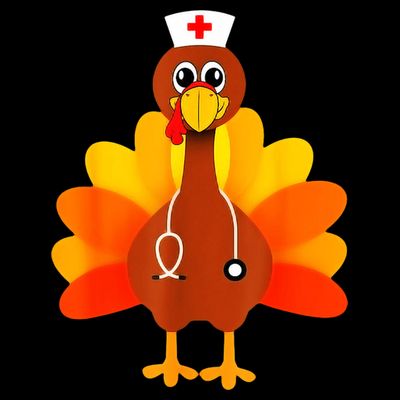 Cute Nurse Thanksgiving Turkey T-Shirt