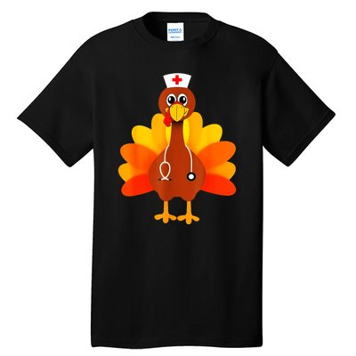 Cute Nurse Thanksgiving Turkey Tall T-Shirt