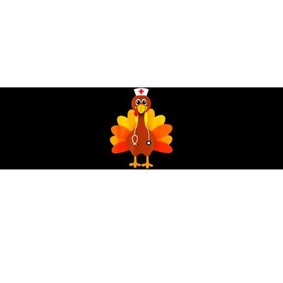 Cute Nurse Thanksgiving Turkey Bumper Sticker