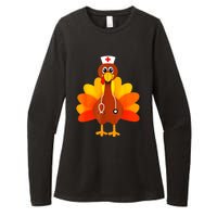 Cute Nurse Thanksgiving Turkey Womens CVC Long Sleeve Shirt