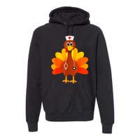 Cute Nurse Thanksgiving Turkey Premium Hoodie