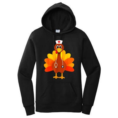 Cute Nurse Thanksgiving Turkey Women's Pullover Hoodie