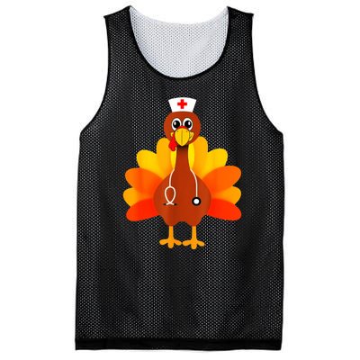 Cute Nurse Thanksgiving Turkey Mesh Reversible Basketball Jersey Tank