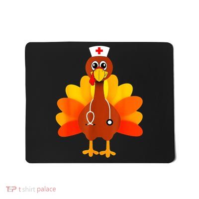 Cute Nurse Thanksgiving Turkey Mousepad