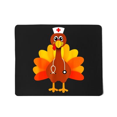 Cute Nurse Thanksgiving Turkey Mousepad