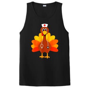 Cute Nurse Thanksgiving Turkey PosiCharge Competitor Tank