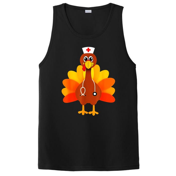 Cute Nurse Thanksgiving Turkey PosiCharge Competitor Tank