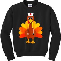 Cute Nurse Thanksgiving Turkey Kids Sweatshirt