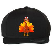 Cute Nurse Thanksgiving Turkey Wool Snapback Cap