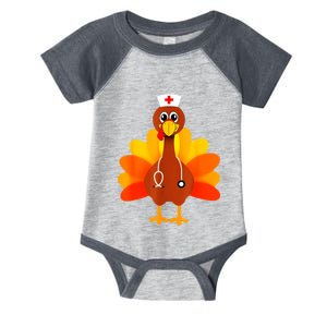 Cute Nurse Thanksgiving Turkey Infant Baby Jersey Bodysuit