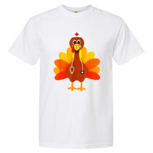 Cute Nurse Thanksgiving Turkey Garment-Dyed Heavyweight T-Shirt