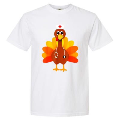 Cute Nurse Thanksgiving Turkey Garment-Dyed Heavyweight T-Shirt