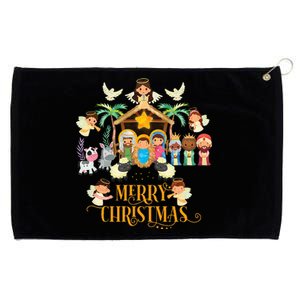 Christmas Nativity True Story Nativity Scene  Grommeted Golf Towel