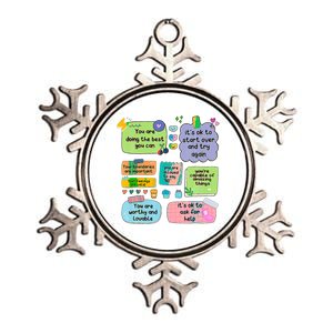 Counselor Note To Self Mental Health School Metallic Star Ornament