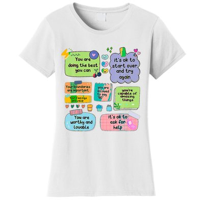 Counselor Note To Self Mental Health School Women's T-Shirt