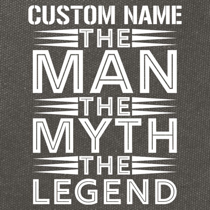 Custom Name The Man The Myth The Legend Cotton Canvas Backpack