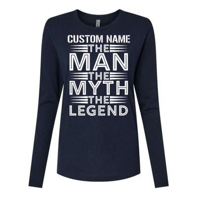 Custom Name The Man The Myth The Legend Womens Cotton Relaxed Long Sleeve T-Shirt