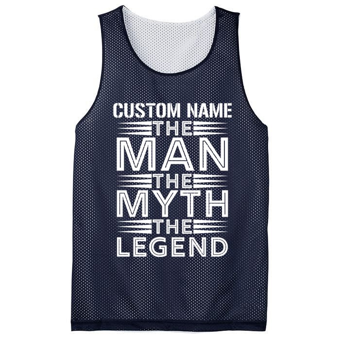 Custom Name The Man The Myth The Legend Mesh Reversible Basketball Jersey Tank