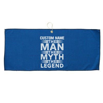 Custom Name The Man The Myth The Legend Large Microfiber Waffle Golf Towel
