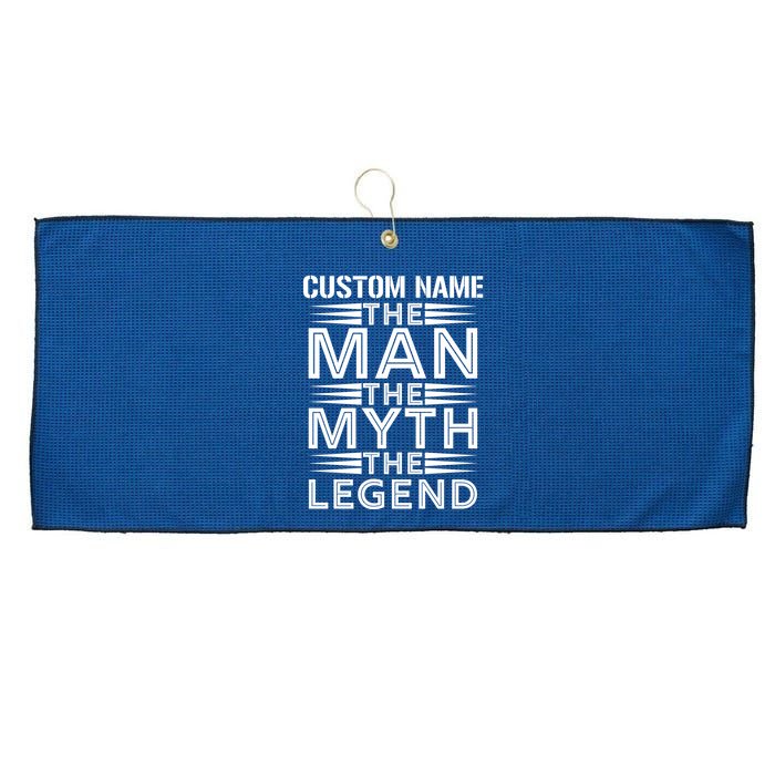 Custom Name The Man The Myth The Legend Large Microfiber Waffle Golf Towel