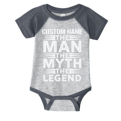 Custom Name The Man The Myth The Legend Infant Baby Jersey Bodysuit