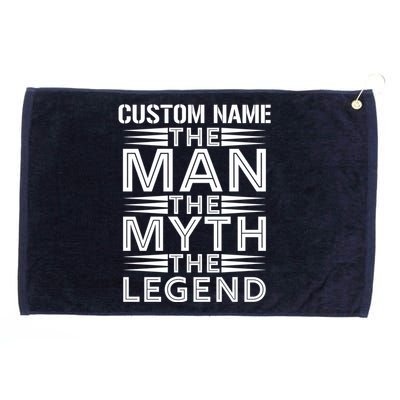 Custom Name The Man The Myth The Legend Grommeted Golf Towel