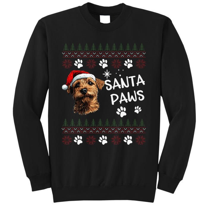 Cute Norfolk Terrier Dog Ugly Christmas Santa Paws Sweatshirt