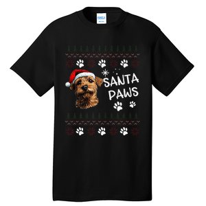 Cute Norfolk Terrier Dog Ugly Christmas Santa Paws Tall T-Shirt