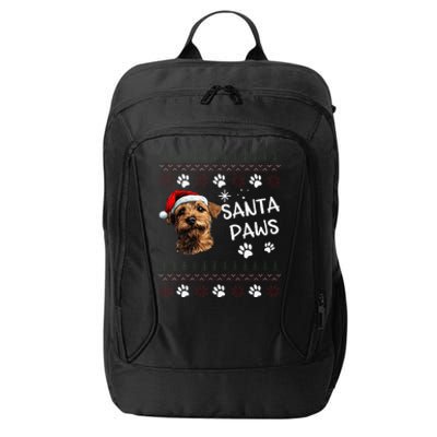 Cute Norfolk Terrier Dog Ugly Christmas Santa Paws City Backpack