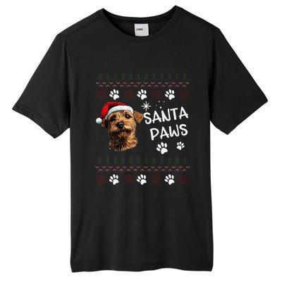 Cute Norfolk Terrier Dog Ugly Christmas Santa Paws Tall Fusion ChromaSoft Performance T-Shirt