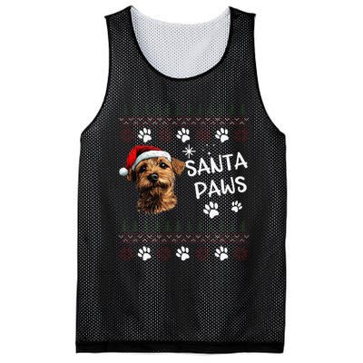 Cute Norfolk Terrier Dog Ugly Christmas Santa Paws Mesh Reversible Basketball Jersey Tank