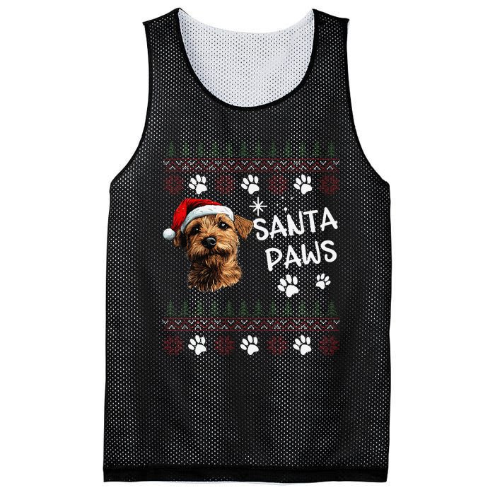 Cute Norfolk Terrier Dog Ugly Christmas Santa Paws Mesh Reversible Basketball Jersey Tank