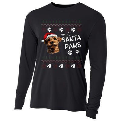 Cute Norfolk Terrier Dog Ugly Christmas Santa Paws Cooling Performance Long Sleeve Crew