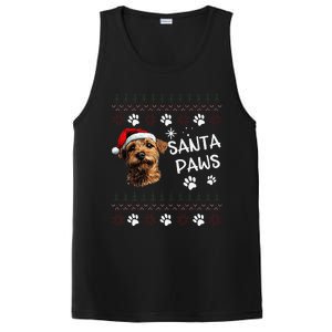 Cute Norfolk Terrier Dog Ugly Christmas Santa Paws PosiCharge Competitor Tank