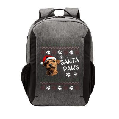 Cute Norfolk Terrier Dog Ugly Christmas Santa Paws Vector Backpack