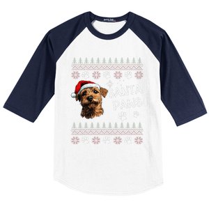 Cute Norfolk Terrier Dog Ugly Christmas Santa Paws Baseball Sleeve Shirt