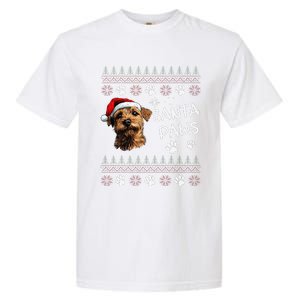 Cute Norfolk Terrier Dog Ugly Christmas Santa Paws Garment-Dyed Heavyweight T-Shirt