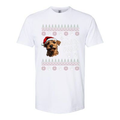 Cute Norfolk Terrier Dog Ugly Christmas Santa Paws Softstyle CVC T-Shirt