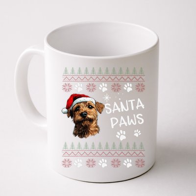 Cute Norfolk Terrier Dog Ugly Christmas Santa Paws Coffee Mug