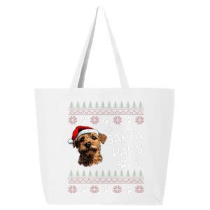 Cute Norfolk Terrier Dog Ugly Christmas Santa Paws 25L Jumbo Tote