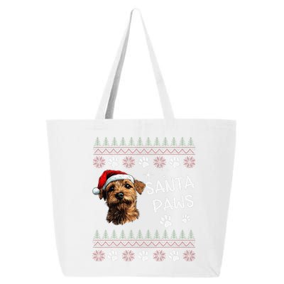 Cute Norfolk Terrier Dog Ugly Christmas Santa Paws 25L Jumbo Tote