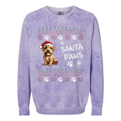 Cute Norfolk Terrier Dog Ugly Christmas Santa Paws Colorblast Crewneck Sweatshirt