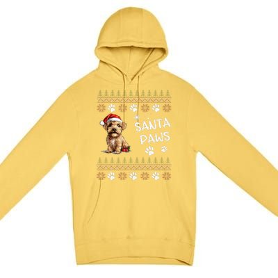 Cute Norfolk Terrier Dog Ugly Christmas Santa Paws Premium Pullover Hoodie