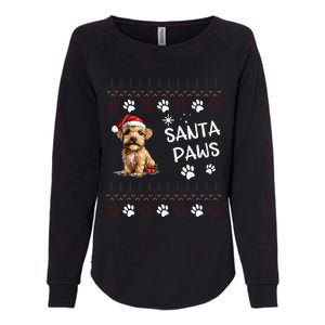 Cute Norfolk Terrier Dog Ugly Christmas Santa Paws Womens California Wash Sweatshirt