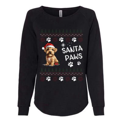 Cute Norfolk Terrier Dog Ugly Christmas Santa Paws Womens California Wash Sweatshirt