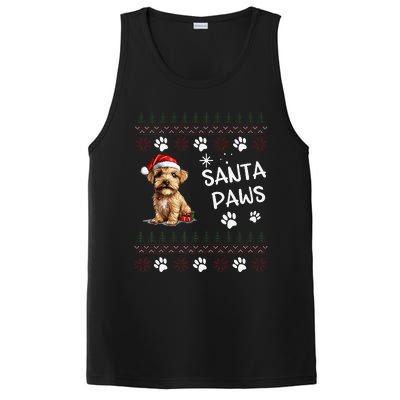 Cute Norfolk Terrier Dog Ugly Christmas Santa Paws PosiCharge Competitor Tank