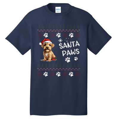 Cute Norfolk Terrier Dog Ugly Christmas Santa Paws Tall T-Shirt