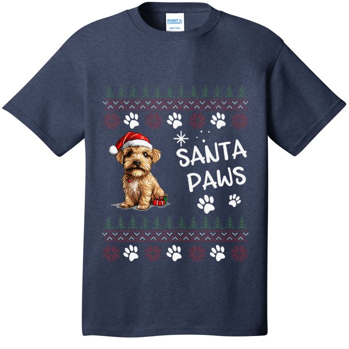 Cute Norfolk Terrier Dog Ugly Christmas Santa Paws T-Shirt