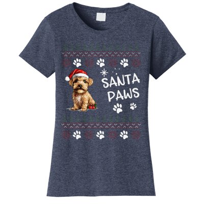 Cute Norfolk Terrier Dog Ugly Christmas Santa Paws Women's T-Shirt